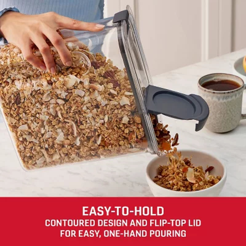 Rubbermaid Brilliance 18-Cup Cereal Pantry Storage, 2 Pack