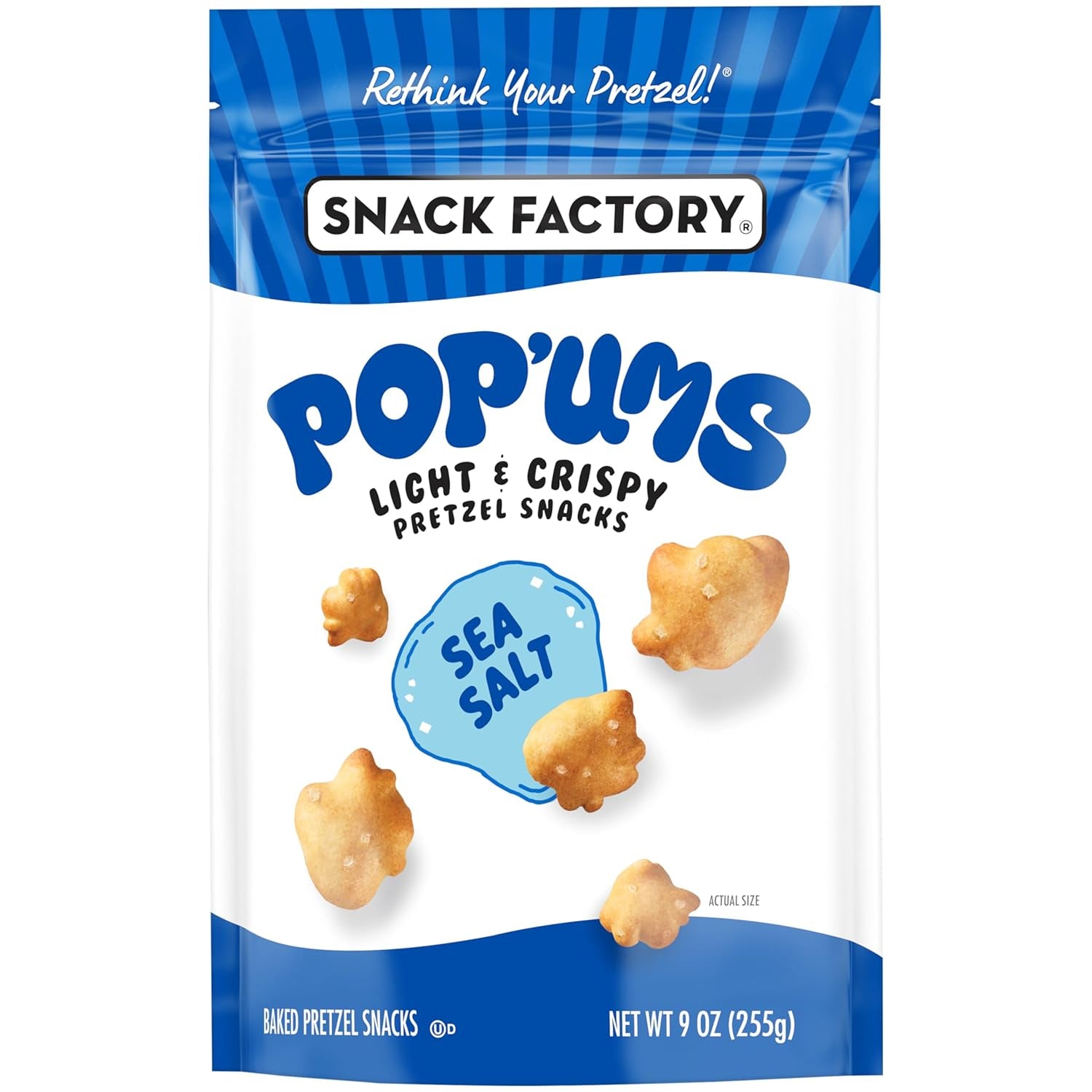 Pop'Ums Sea Salt Pretzel Snacks, 9 Oz Bag