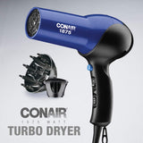 1875 Watt Turbo Hair Dryer, Blue/Black
