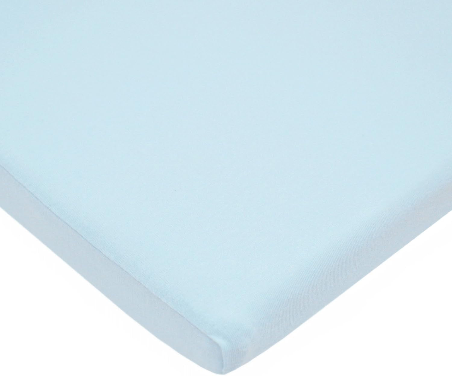 100% Natural Breathable Cotton Jersey Knit Fitted Bassinet Sheet, Blue, 15" X 33", Soft Breathable, for Boys and Girls