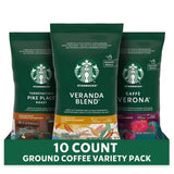 Starbucks Ground Coffee Variety Pack, 2.5 Oz., 10 Packets