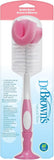 Reusable Sponge Baby Bottle Cleaning Brush with Suction Cup Stand, Scrubber and Nipple Cleaner, Pink 1-Pack