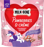 Pawberries & Crème Strawberry Flavored Dog Biscuits, 10 Oz. Bag