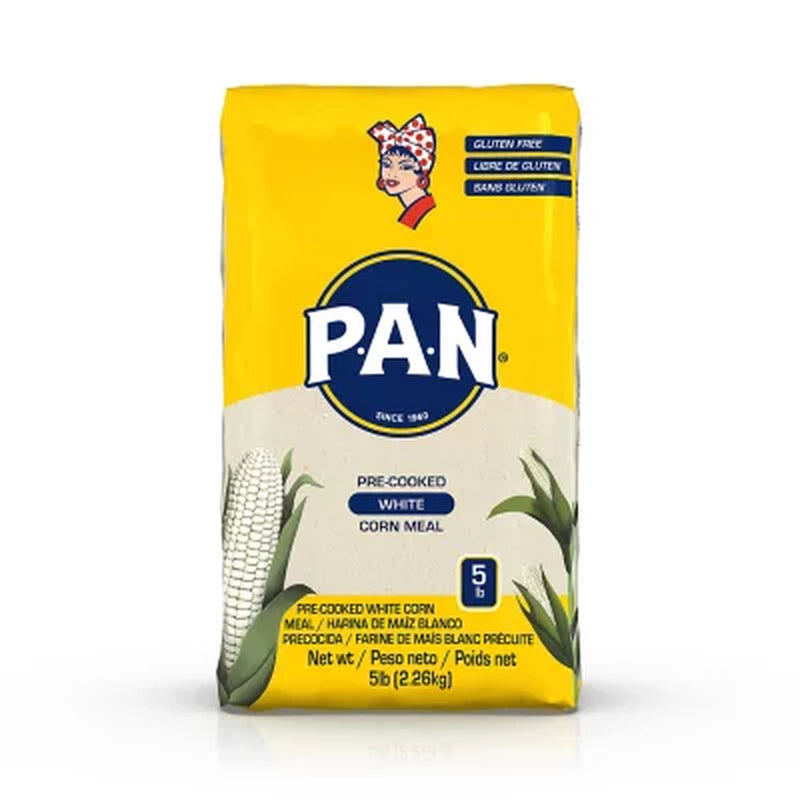 PAN Precooked White Corn Meal, 5 Lbs.