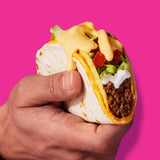 Cheesy Double Decker Taco Dinner Kit with 6 Soft Tortillas, 6 Crunchy Taco Shells, Velveeta Cheese Sauce & Seasoning, 14 Oz Box