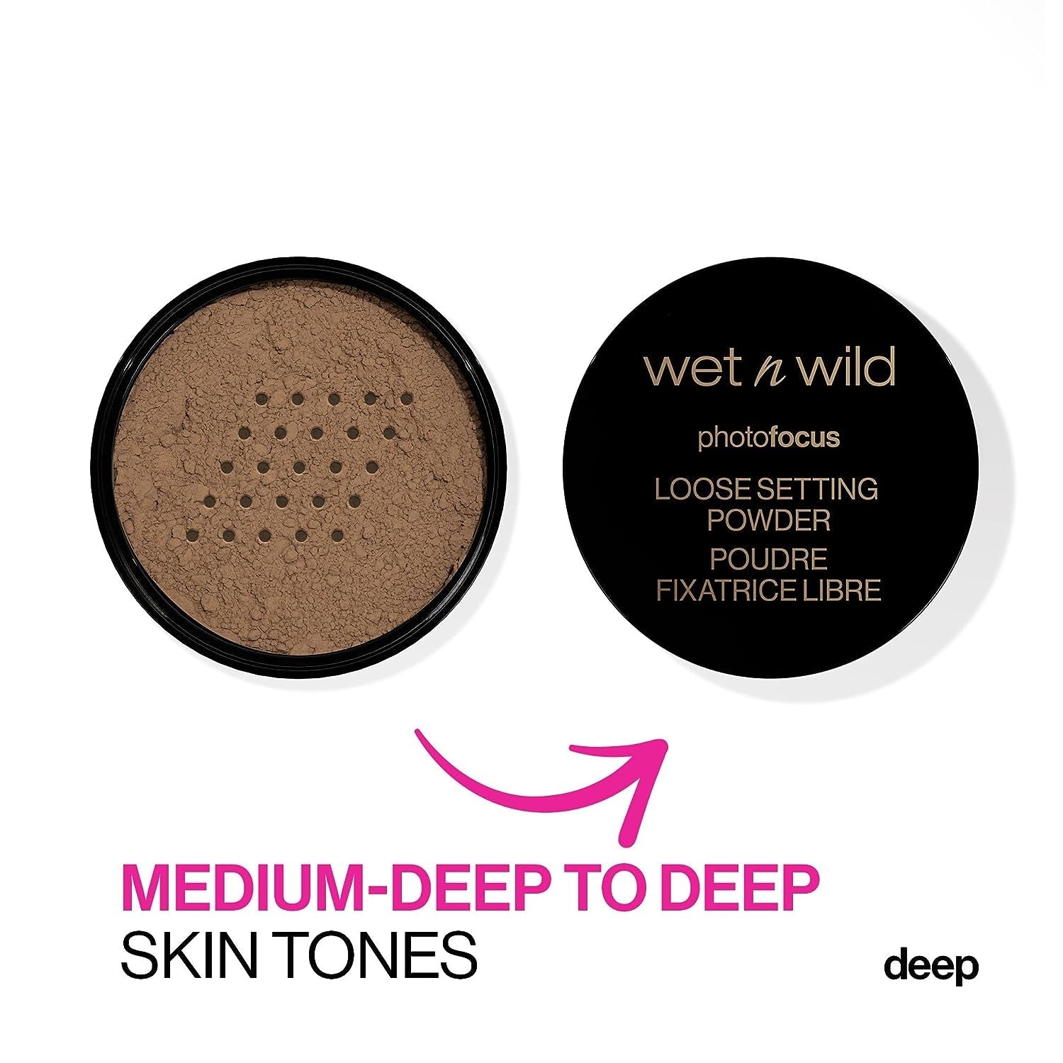 Loose Setting Powder Photo Focus Loose Finishing Powder Off-White Translucent