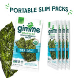 Seaweed Grab & Go Organic Premium Roasted Seaweed Snacks, Sea Salt, 5 Count Trayless, Keto, Vegan, Gluten-Free, Great Source of Omega3S and Iodine, Healthy On-The-Go Snack for Kids and Adults