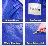 6 Pack Extra Large Moving Bags with Zippers & Carrying Handles, Heavy-Duty Storage Tote Moving Boxes for Space Saving