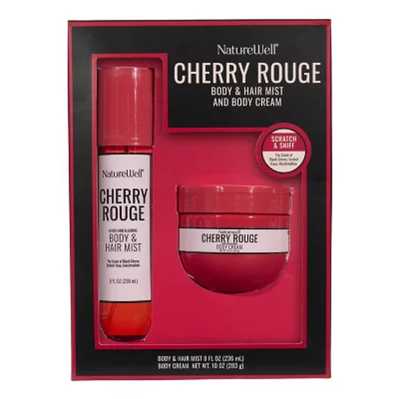 Naturewell Cherry Rouge Body & Hair Mist and Body Cream Kit