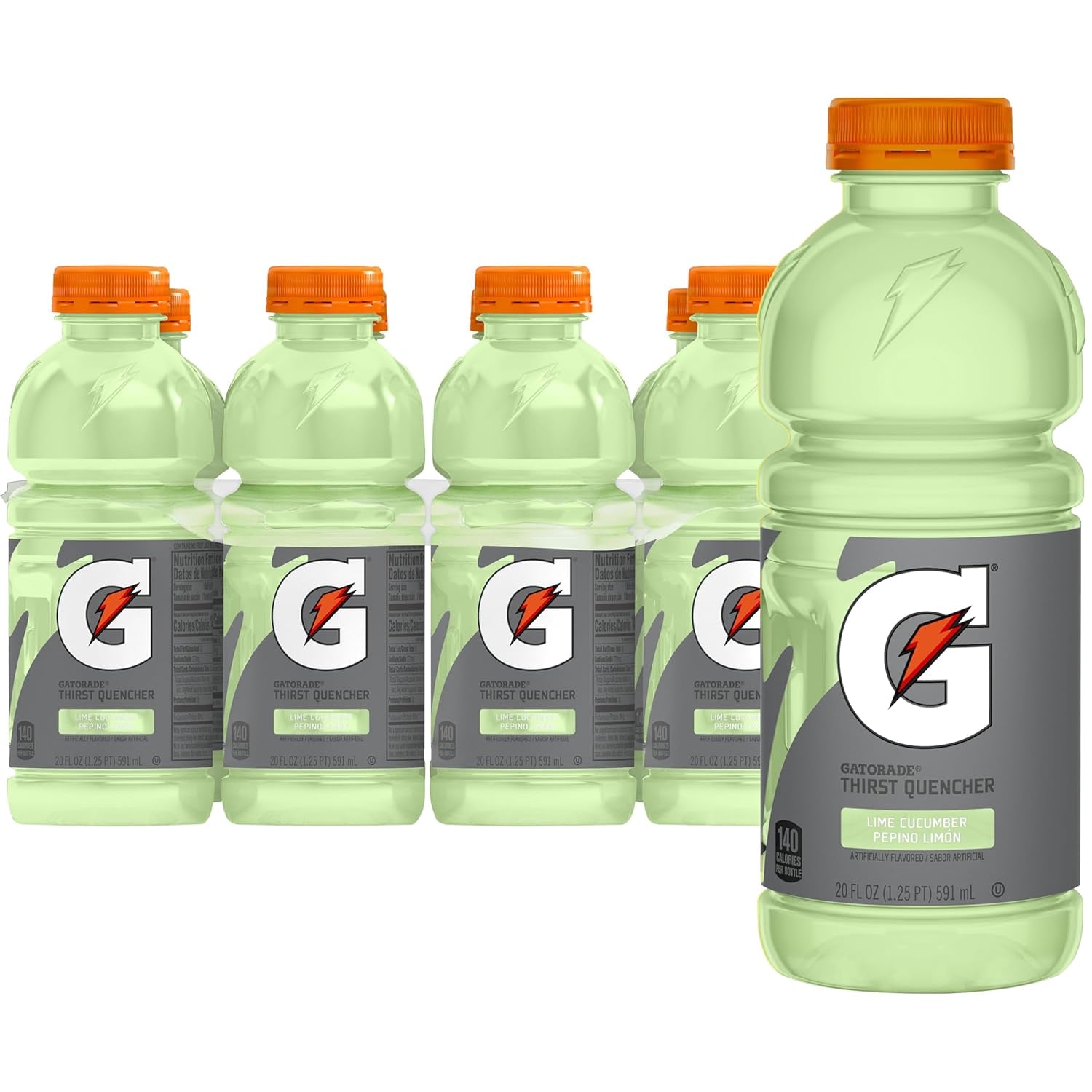 Thirst Quencher, Lime Cucumber, 20 Fl Oz, 8 Pack