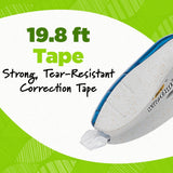 Ecolutions Wite-Out Brand Correction Tape, 19.8 Feet, 2-Count Pack, Correction Tape Made from 56% Recycled Plastic