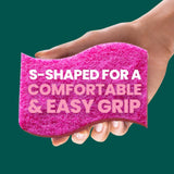 Gentle Clean Delicate Scrub Sponges, for Washing Dishes and Cleaning Kitchen, 3 Scrub Sponges