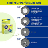 , Mini Dots, Double-Sided, 3/16", 300 Dots, DIY Craft Glue Tape, Sticky Adhesive Glue Points, Liquid Hot Glue Alternative, Clear