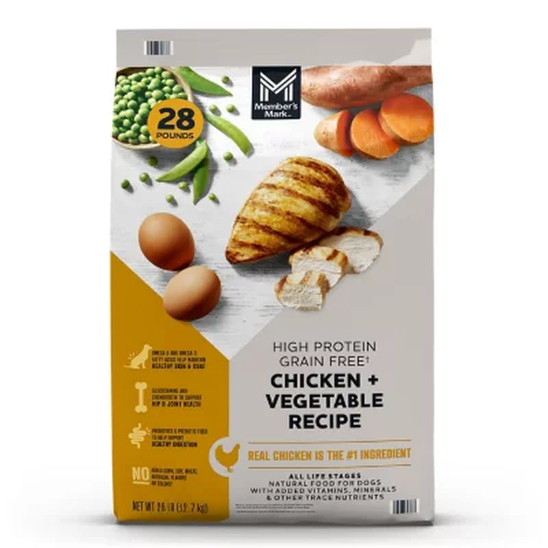 Member'S Mark Grain Free Chicken and Vegetable Recipe, High Protein Dry Dog Food, 28 Lbs.