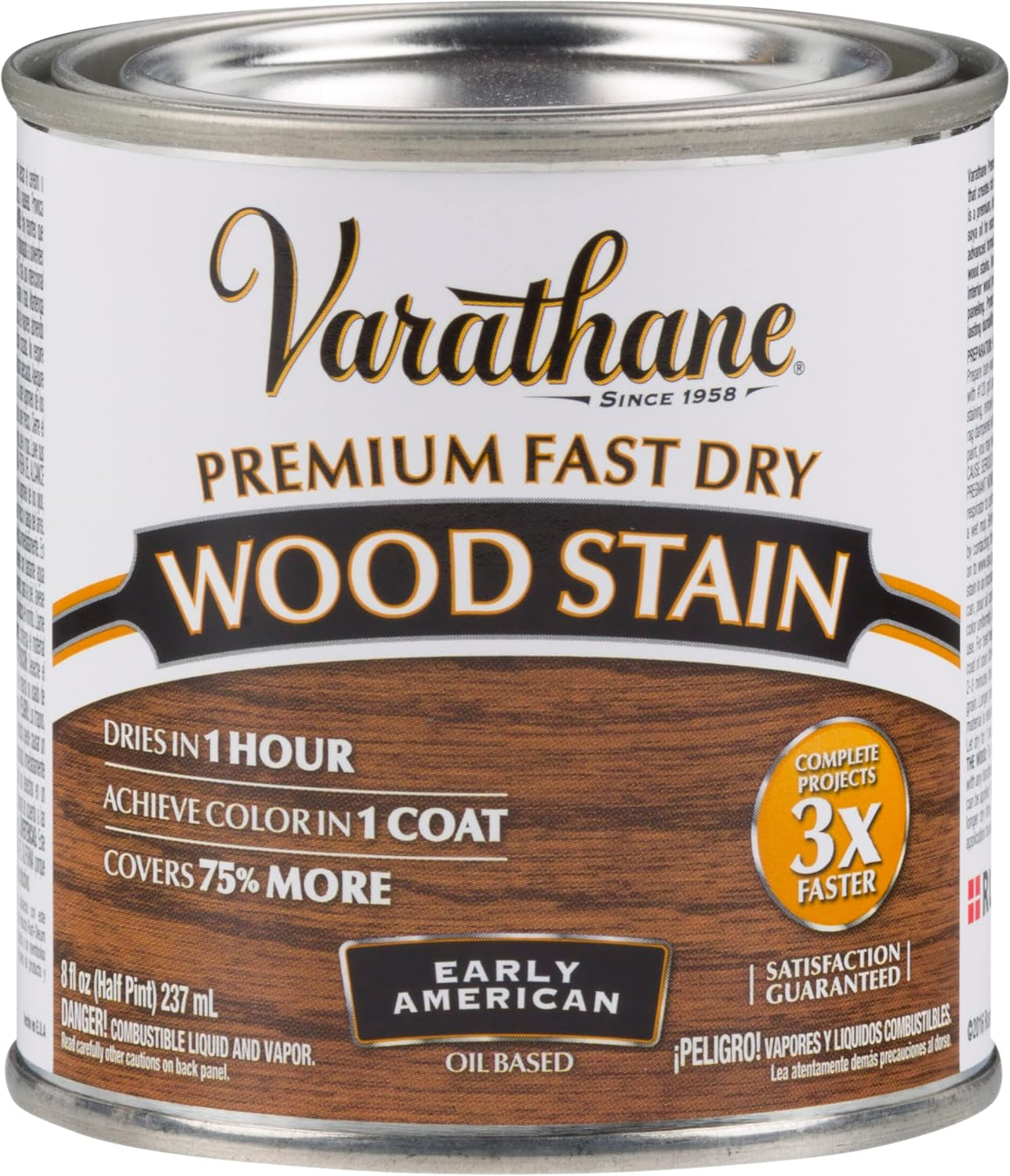 Premium Fast Dry Wood Stain, Half Pint, Early American