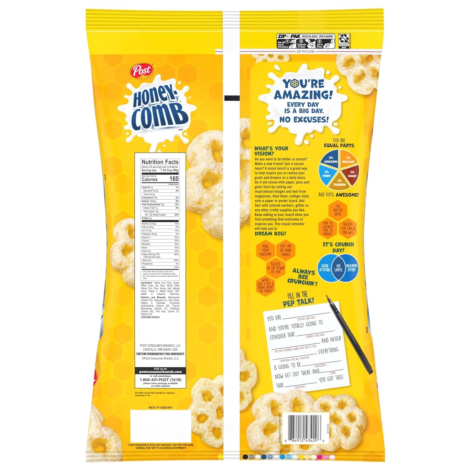 Post ® Cereal, Made with Real Honey, Kosher, 32 Oz Bag