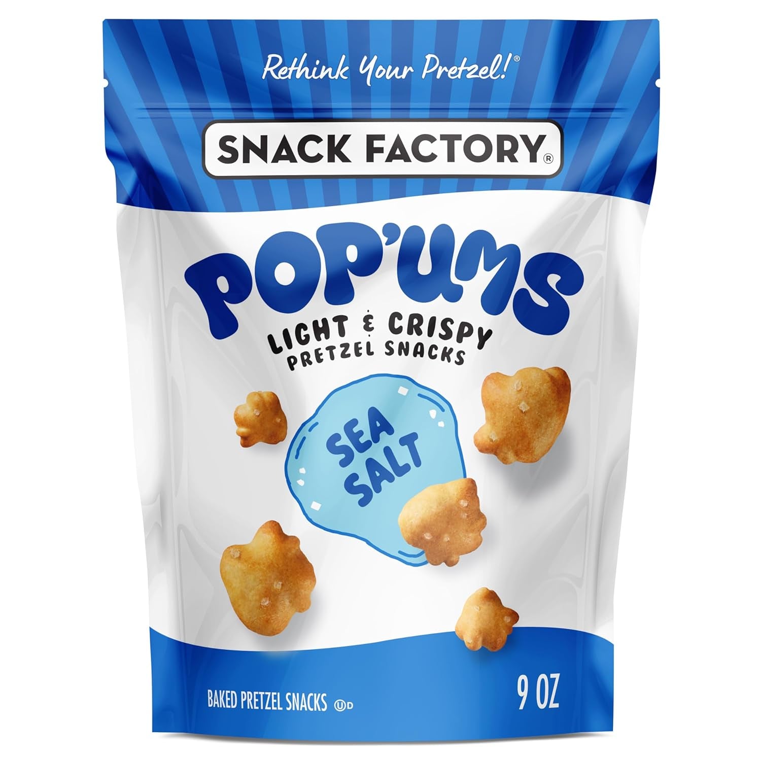 Pop'Ums Sea Salt Pretzel Snacks, 9 Oz Bag
