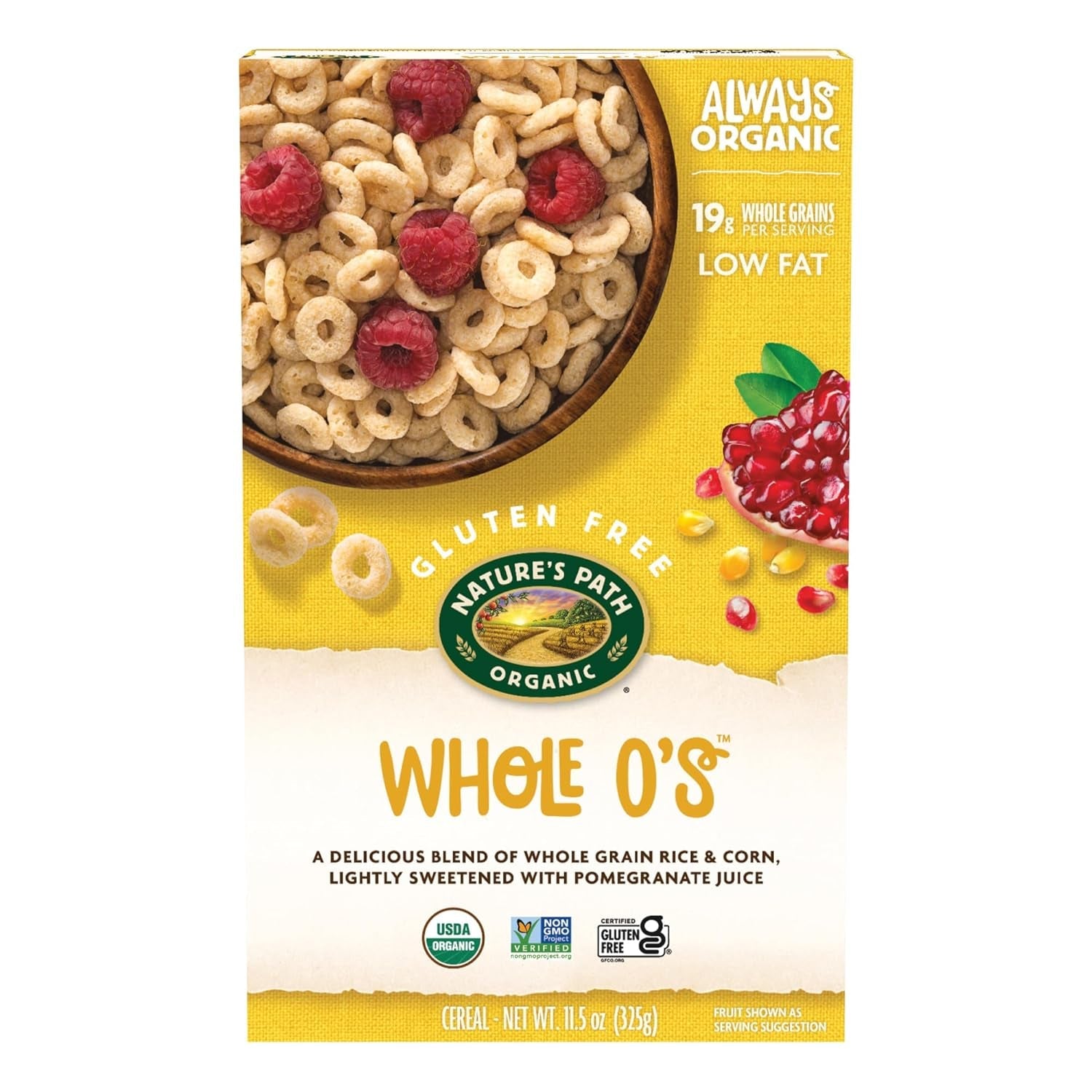 Organic Whole O'S Cereal, 11.5 Oz (Pack of 1), Gluten Free