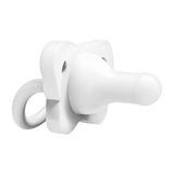 Happypaci 100% Silicone Baby Pacifier, Contoured One-Piece Design, White, Blue, Light Blue, 0-6M, Bpa-Free, 3 Pack