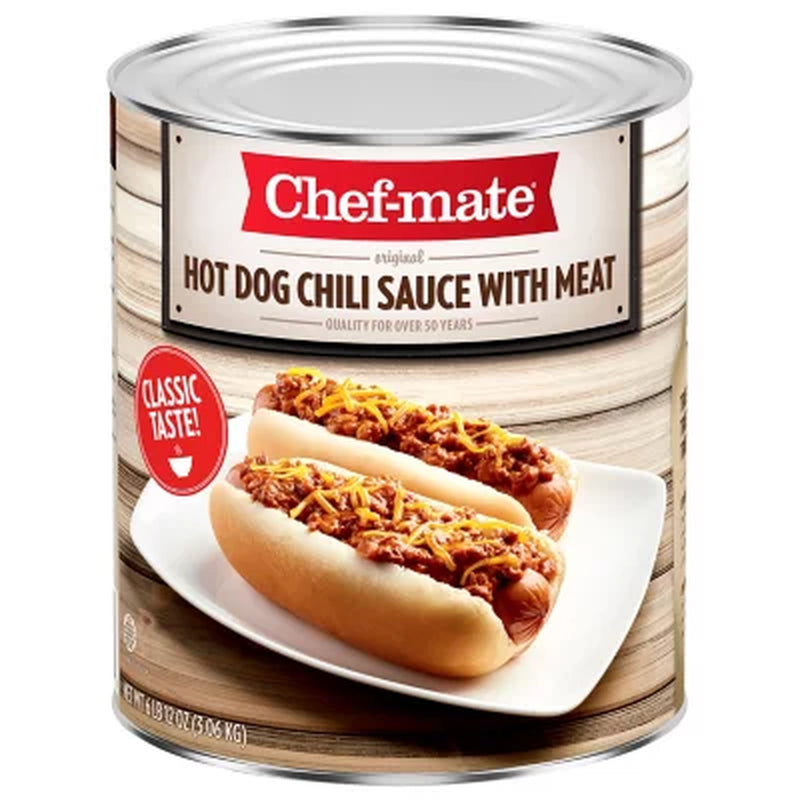 Chef-Mate Hot Dog Chili Sauce with Beef 108 Oz.