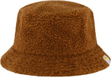 Bucket Hat, Faux Sherpa Packable Travel Hat, Wide Brim Summer Hat, Rust, One Size