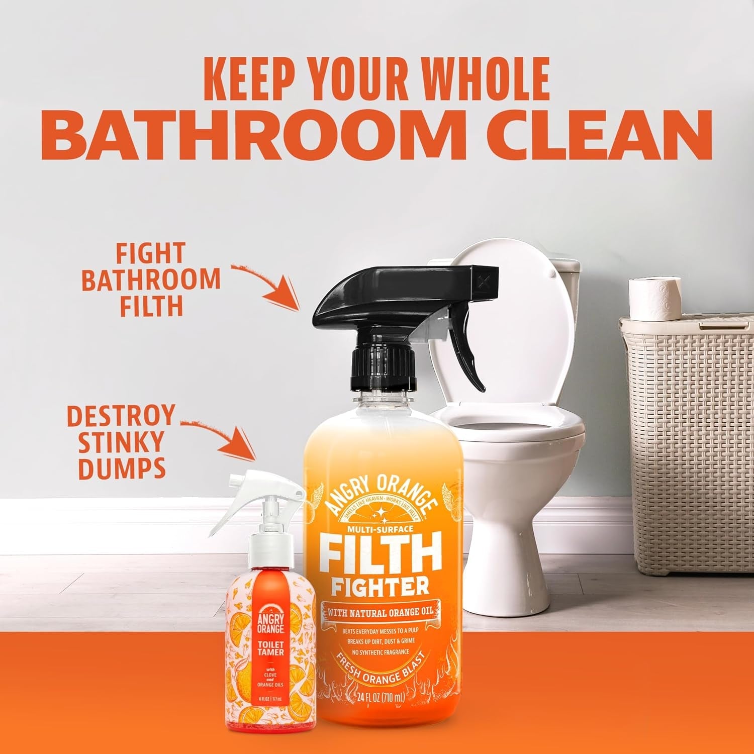 Toilet Tamer Bathroom Spray - Citrus Orange Spice - 6 Oz