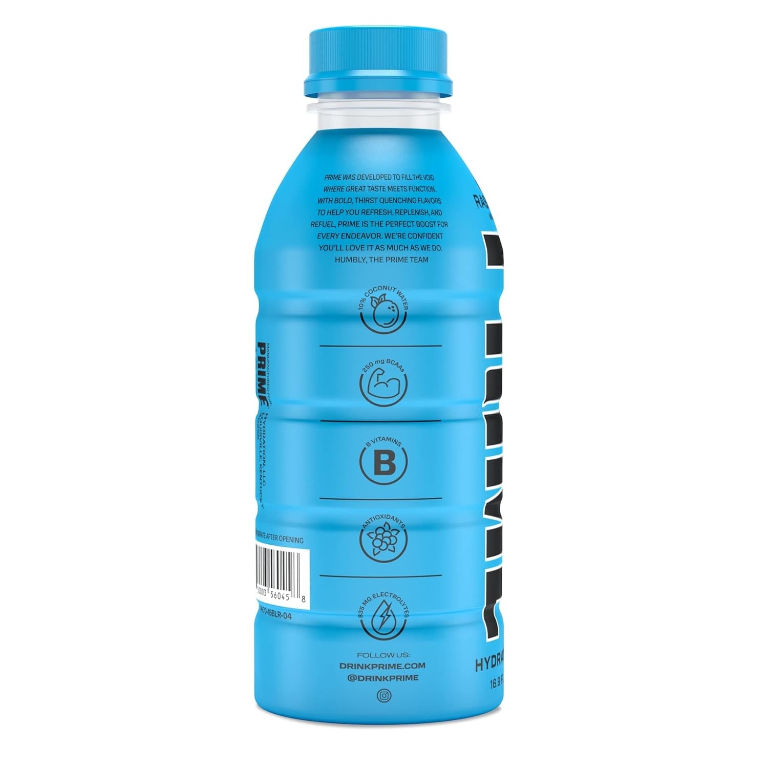BLUE RASPBERRY | Sports Drinks | Electrolyte Enhanced for Ultimate Hydration | 250Mg Bcaas | B Vitamins | Antioxidants | 2G of Sugar | 16.9 Fluid Ounce | 12 Pack