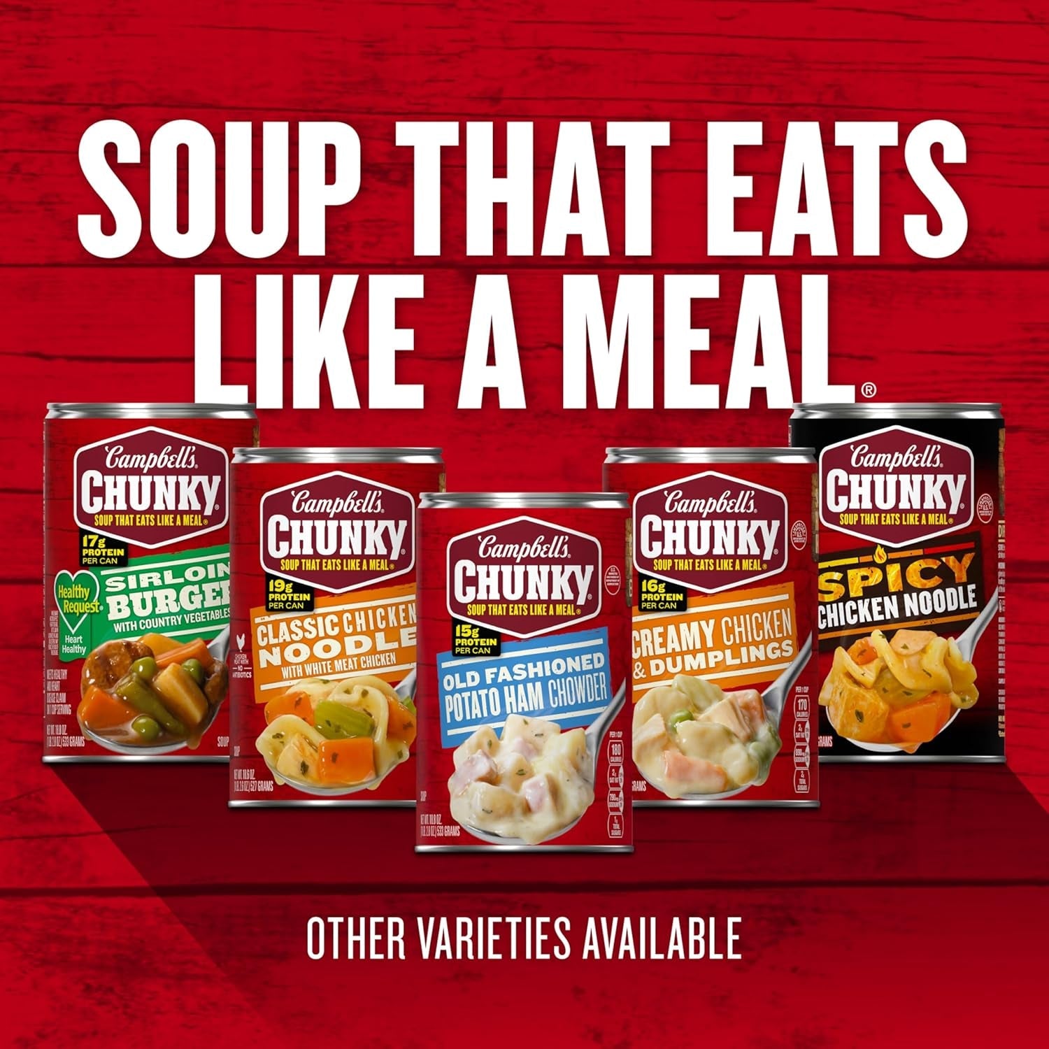 Campbell’S Chunky Soup, Jazzy Jambalaya with Chicken, Sausage and Ham Soup, 18.6 Oz Can
