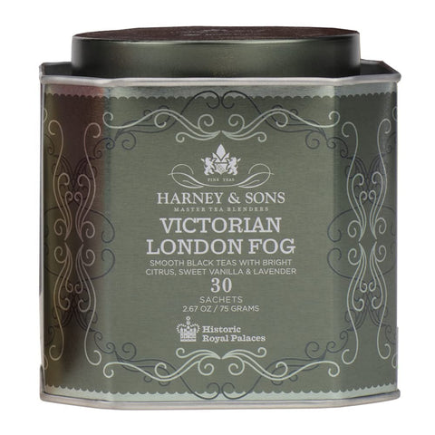 Victorian London Fog Tea, Black and Oolong Tea with Citrus, Vanilla and Lavender | 30 Sachets, Historic Royal Palaces Collection