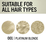Keratin Blonde Hair Dye Platinum Blonde 001, Ultra Lightening Kit, 1 Application - Hair Bleach Enriched with Keratin, Lightens up to 9 Levels and Protects Hair from Breakage**