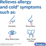 Ultratabs Allergy Relief Medicine, 25 Mg Diphenhydramine Hcl Antihistamine Tablets for Relief of Cold & Allergy Symptoms like Sneezing, Runny Nose, & Itchy Eyes & Throat, 24 Ct