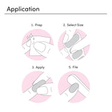 Gloss Nail Strips - Desert Quartz - UV Free, Chip Resistant, Long Lasting Gel Stickers - Contains 32 Wraps, 1 Prep Pad, 1 File