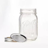 Ball Regular Mouth Mason Jars, 16Oz. Pint Glass Jars with Lids & Bands, 20-Pack
