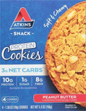 Peanut Butter Protein Cookie, Protein Dessert, Rich in Fiber, 3G Net Carb, 1G Sugar, Keto Friendly, 4 Count