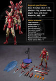 Ironman MK85 (Deluxe Version),7 Inch Collectible Action Figure with Multi Weapon Accessories,Light with Chest and Eyes,Exquisite Painting 20 Joints Movable Toy (1/10 Scale)