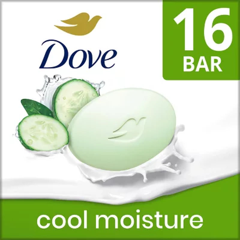 Dove Go Fresh Beauty Bar, Cool Moisture, 3.75 Oz., 16 Ct.