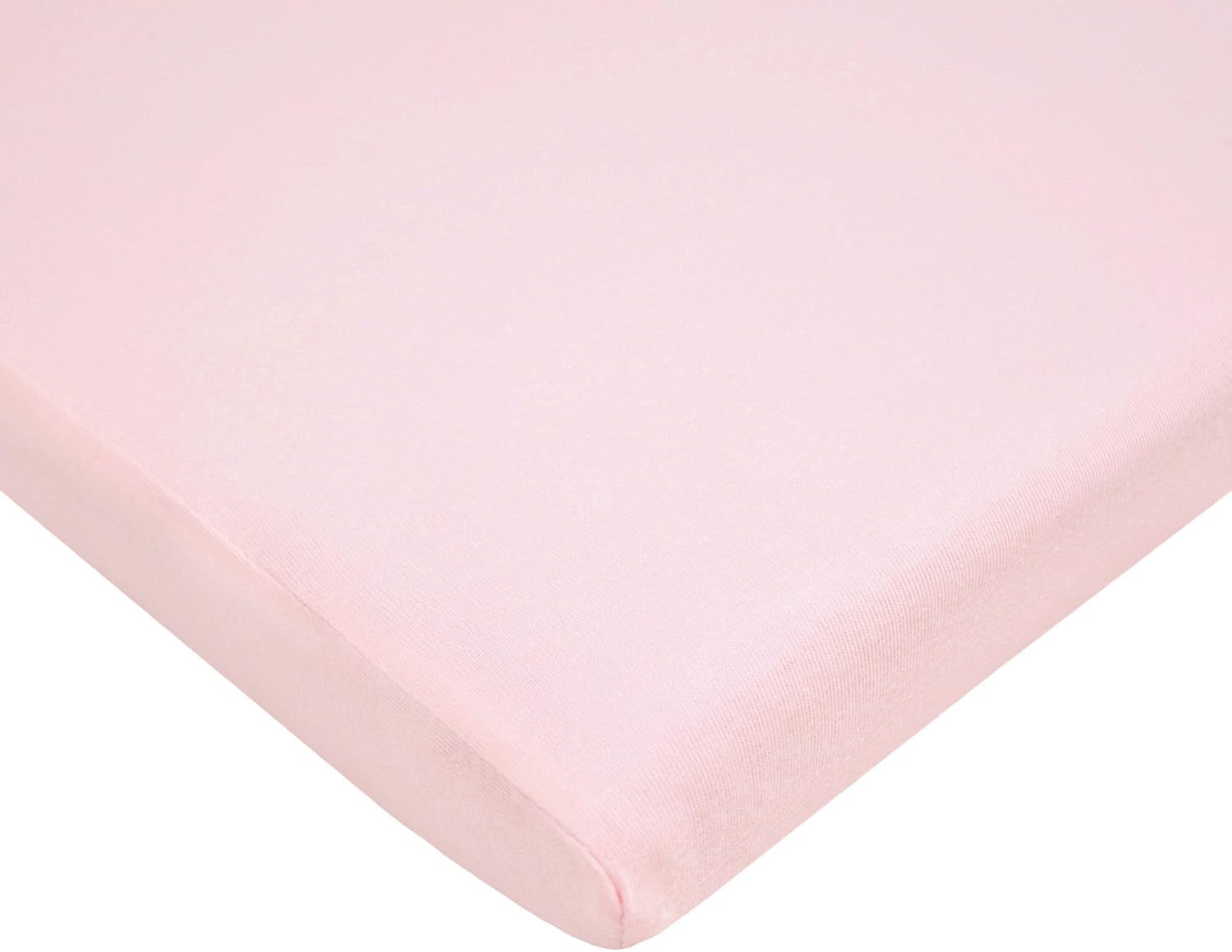 100% Natural Breathable Cotton Jersey Knit Fitted Bassinet Sheet, Pink, 15" X 33", Soft Breathable, for Girls