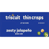 Thin Crisps Zesty Jalapeno Whole Grain Wheat Crackers, Lunch Snacks, Snack Crackers, 7.1 Oz