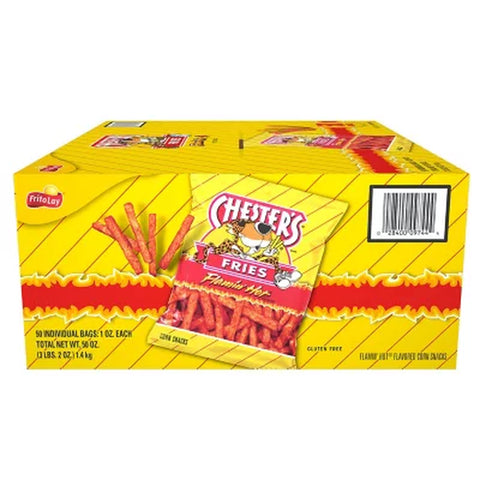 Chester'S Flamin' Hot Fries Corn Snacks, 1 Oz., 50 Pk.