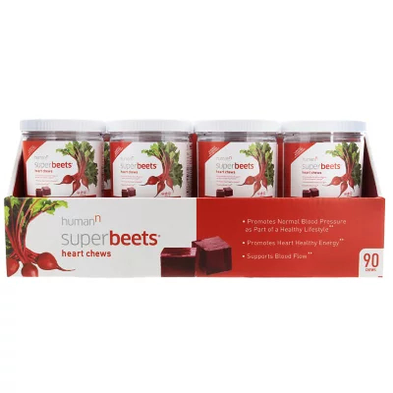 Humann Superbeets Heart Chews, Pomegranate Berry 90 Ct.
