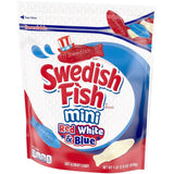 SWEDISH FISH Mini Red, White & Blue Soft & Chewy Candy, Bulk Candy, 1.8 Lb