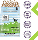 Naked Essentials Dry Dog Food - Lamb + Bison - High Protein, Real Meat, No Fillers, Prebiotics + Probiotics, 4Lb Bag