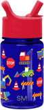 Kids Water Bottle Plastic Bpa-Free Tritan Cup with Leak Proof Straw Lid | Reusable and Durable for Toddlers, Boys | Summit Collection | 12Oz, under Construction