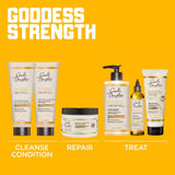 Goddess Strength Repairing Cocoon Hydrating Hair Mask for Waves, Coils and Curls, Hair Treatment with Castor Oil, 12 Oz