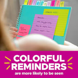 Super Sticky Notes, 3X3 In, 3 Pads, 2X the Sticking Power, Supernova Neons, Bright Colors, Recyclable (3321-SSMIA)