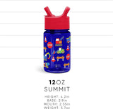 Kids Water Bottle Plastic Bpa-Free Tritan Cup with Leak Proof Straw Lid | Reusable and Durable for Toddlers, Boys | Summit Collection | 12Oz, under Construction