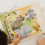 African Plains Safari Wooden Jigsaw Puzzle with Storage Tray (24 Pcs)