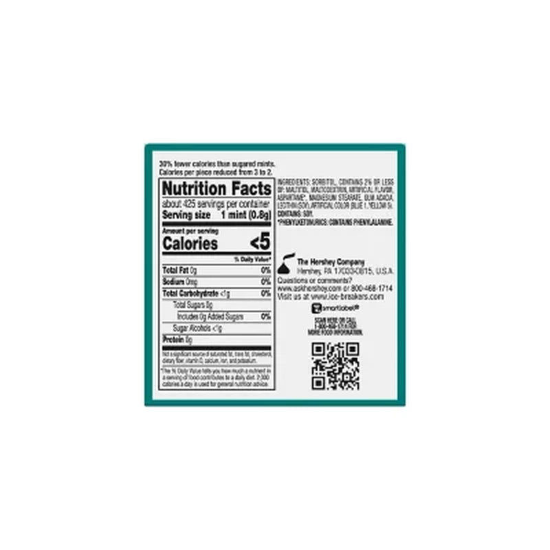 ICE BREAKERS Wintergreen Sugar Free Breath Mints, 1.5 Oz., 8 Pk.