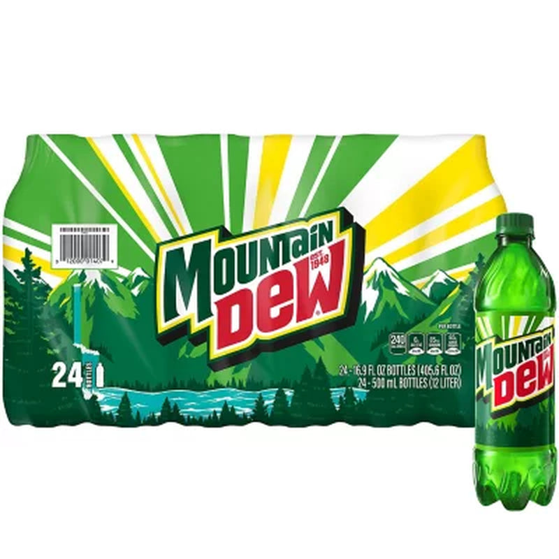 Mountain Dew Soda 16.9 Fl. Oz., 24 Pk.