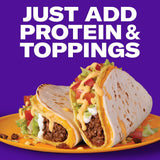 Cheesy Double Decker Taco Dinner Kit with 6 Soft Tortillas, 6 Crunchy Taco Shells, Velveeta Cheese Sauce & Seasoning, 14 Oz Box